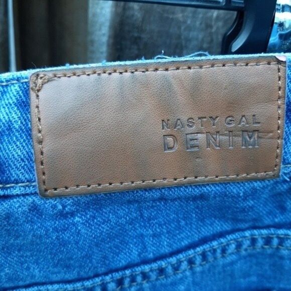 Nasty Gal Denim Jeans High Waist Mom Jeans Cotton Blend Pants Size M - Picture 10 of 13